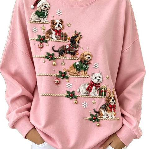 Casual Crew Neck Duck Pattern Sweater FF303438 05