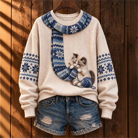 Huacai woolen sweater women sweater cartoon digital printing FF303420 01