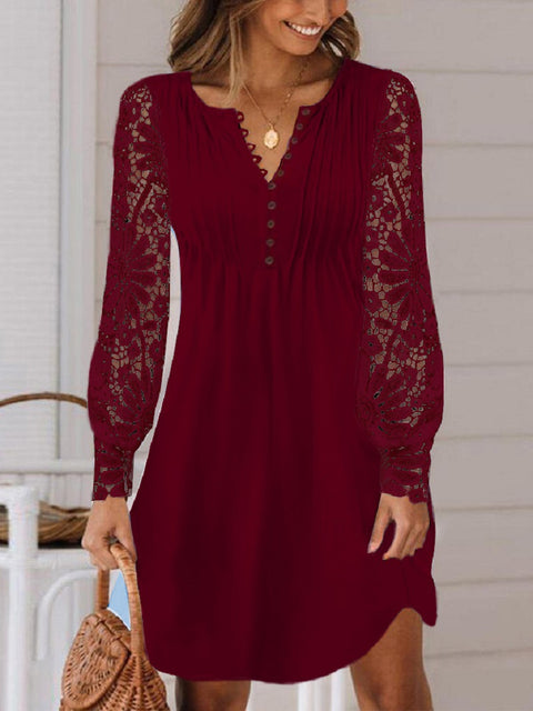 Lace long sleeve dress m300734