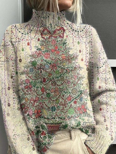 Christmas abstract print casual cape jacket cardigan m301686