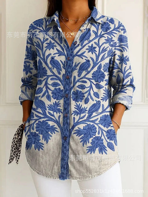 Long Sleeve Button Shirt Line Button Shirt m303196