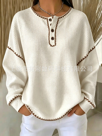 Digital printing four-button stand-up collar T-shirt women's FF303399 02