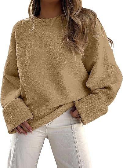 Women's sweater women's autumn and winter round neck pullover loose plush thick m301609