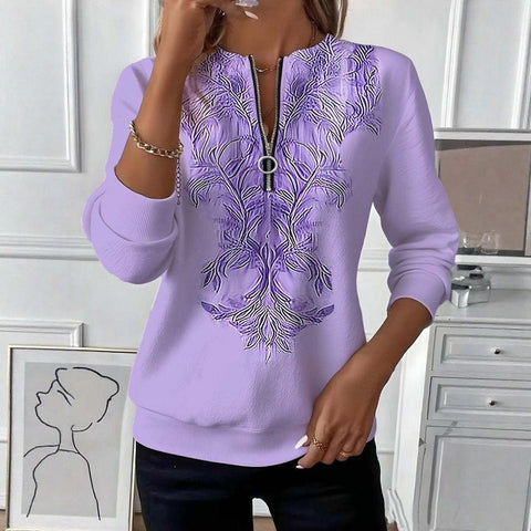 Printed sweater casual sweatshirt top m302179