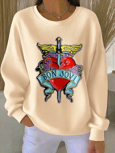 Knitted Women's Christmas Crew Neck Long Sleeve Pullover Women's m302124