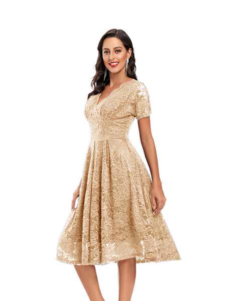 Autumn and winter women's clothing hot-selling V-neck medium and long lace pendulum dress m301709