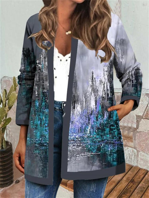 Autumn and winter retro ethnic style print jacket cardigan m303251 01