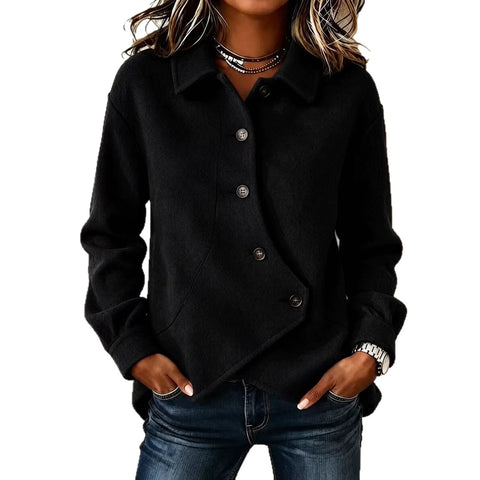 Women's coat solid color simple irregular fashion women's nizi coat m303227