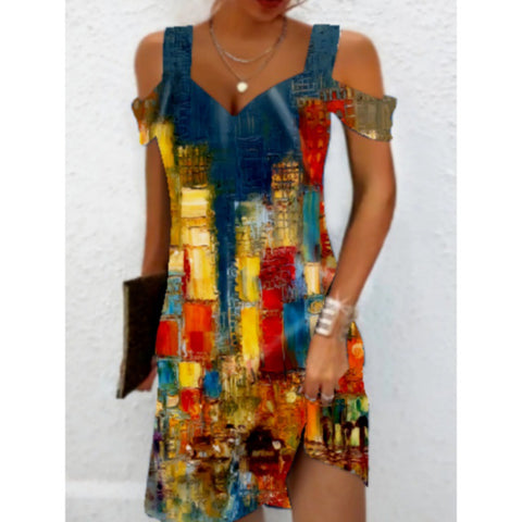 Neues bedrucktes elegantes Kleid M300194 