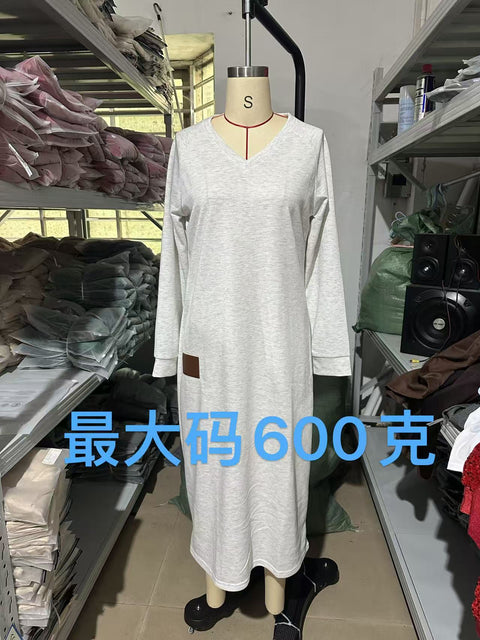 Women's V-neck maxi dress slim hip skirt women's dress m302229