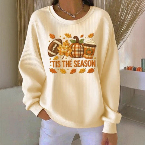Loose outer wear lazy wind snowflake Christmas tree mix and match casual commuter sweater m302121