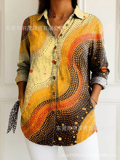 Long Sleeve Button Shirt Line Button Shirt m303196