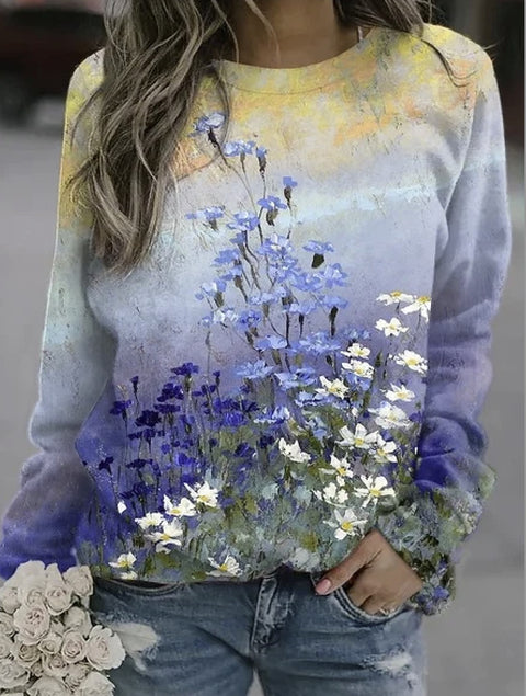 Shoulder long-sleeved women's sweater casual pullover m301750