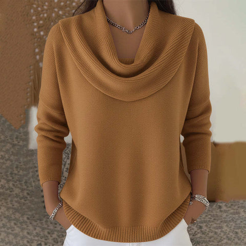 Autumn and winter new solid color long-sleeved top sweater m302155