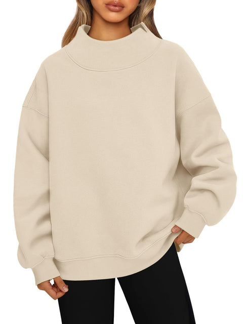 Women's sweatshirt long-sleeved turtleneck pullover sweatshirt casual sweater fleece top women's m302142