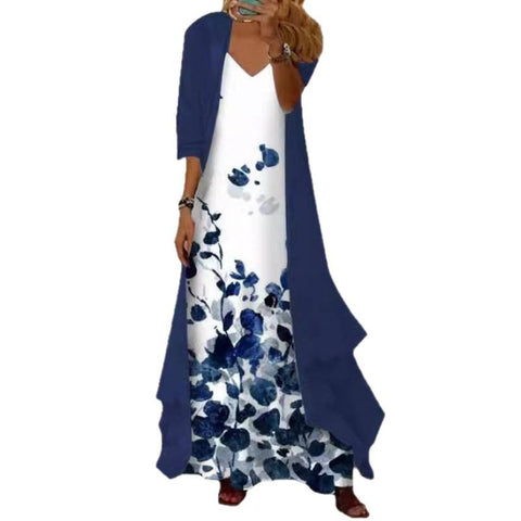 Women's inner dress two-piece floral print dress m302894