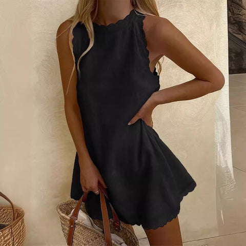 Solid Color Sleeveless Loose Women's Vest Dress M300150