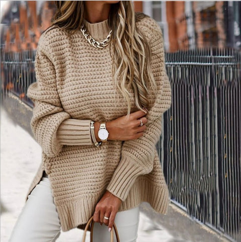 Autumn and winter loose lazy wind long-sleeved pullover knitted sweater m300632