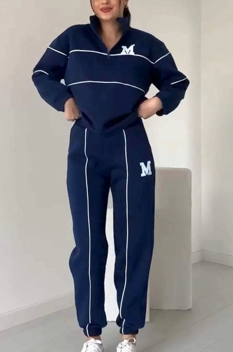 New sweater letter long sleeve trousers casual sports suit m301502