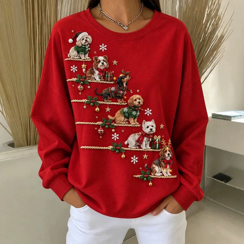 Casual Crew Neck Duck Pattern Sweater FF303438 05
