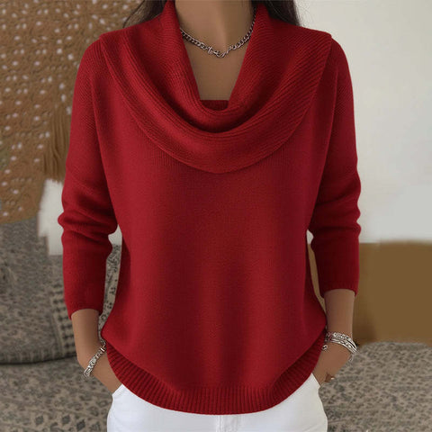 Autumn and winter new solid color long-sleeved top sweater m302155