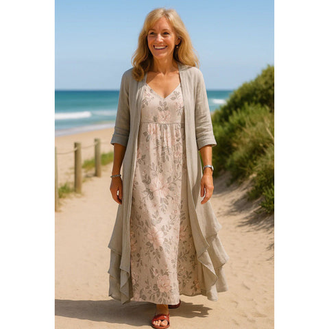 Women's inner dress two-piece floral print dress m302894