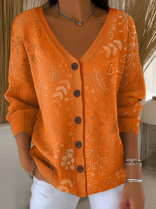 3D Digital Printed Women's Shoulder Cardigan Sweater FF303400 03