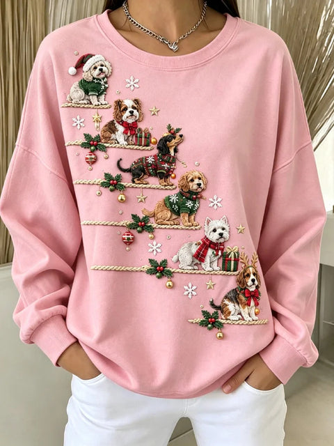 Casual Crew Neck Duck Pattern Sweater FF303438 05