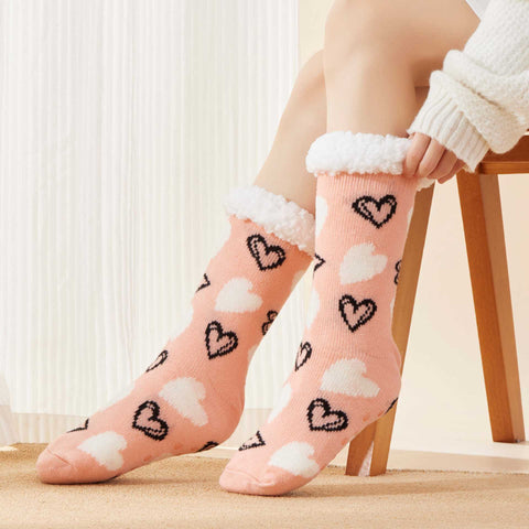 Christmas stockings children floor socks adult winter fleece snow socks FF3332043