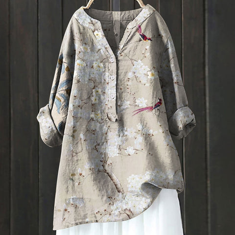 Autumn new long-sleeved comfortable printed fashion versatile shirt m301739