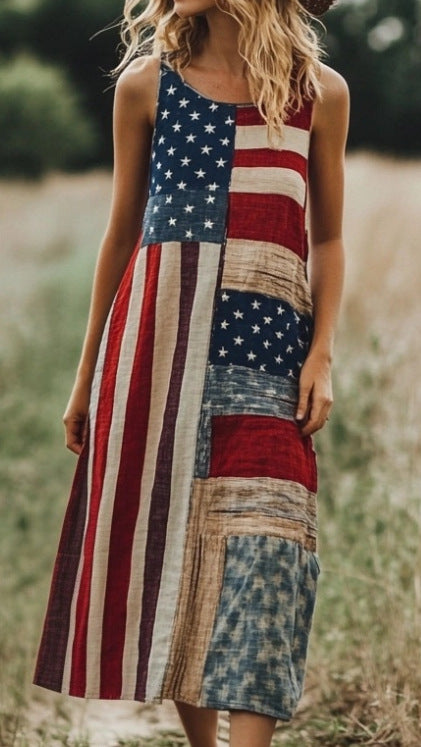 Women's trendy brand loose floral element casual dress m302069