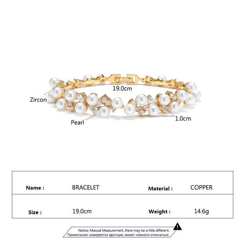 Bracelet perle zircon m3331126