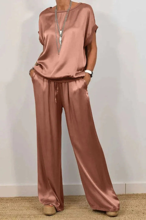 Trendy loose shirt wide-leg trousers casual suit m302295