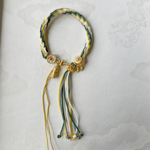 Hand-woven Tibetan hand rope Zakiram hand rope Green Tara fifth master thangka bracelet Tibetan hand rope female m3331256