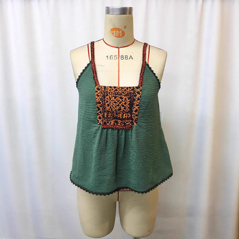 Chinese style retro small suspender top m301534