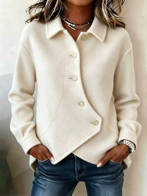 Women's coat solid color simple irregular fashion women's nizi coat m303227