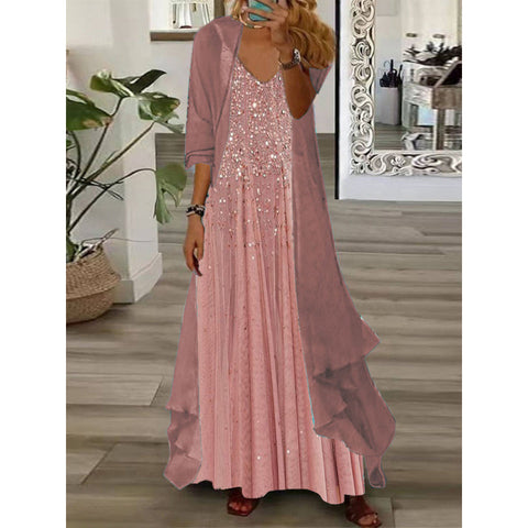 Women's inner dress two-piece floral print dress m302894