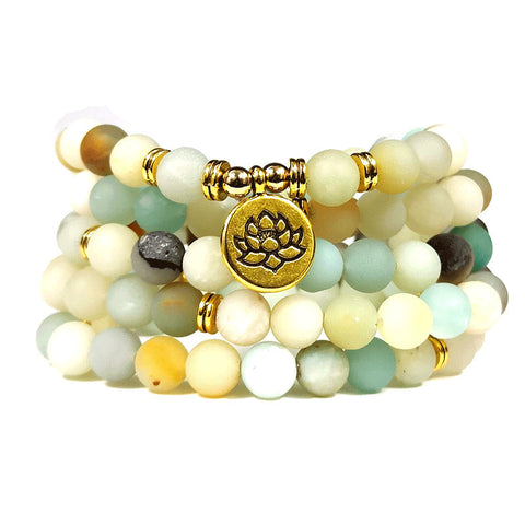 8Mm new Amazon bracelet 108 Buddha beads lotus multi-circle bracelet tree of life pendant item sweater chain m3331309
