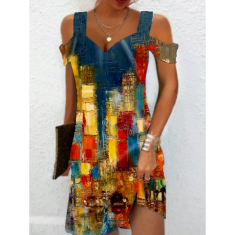 Neues bedrucktes elegantes Kleid M300194 