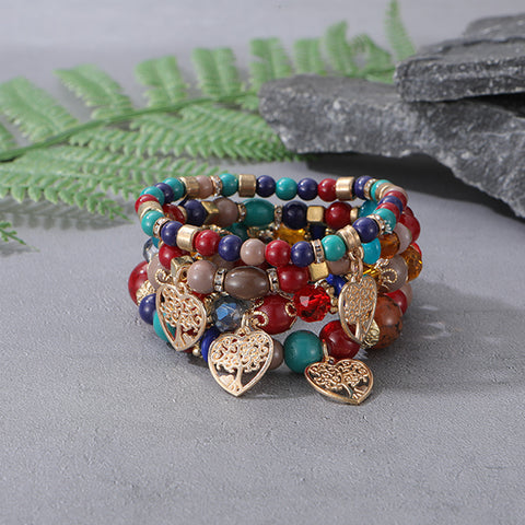 New Bohemian Bracelet Creative Tassel Multi-layer Beaded Bracelet m3331286