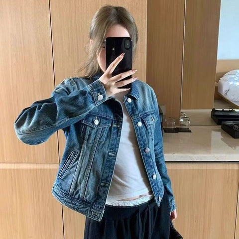 Winter velvet new cotton clothes loose Korean version denim fur collar thickened jacket women's m301671