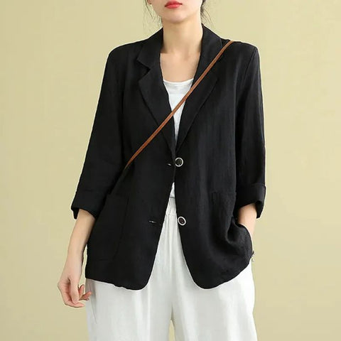 Loose literary and versatile long-sleeved casual temperament sunscreen clothes for women m302814