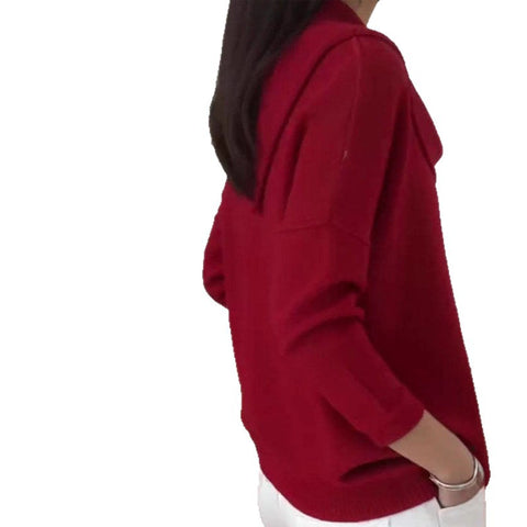 Autumn and winter new solid color long-sleeved top sweater m302155