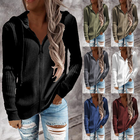Thickened casual sweater loose knitted sweater zipper cardigan m303220