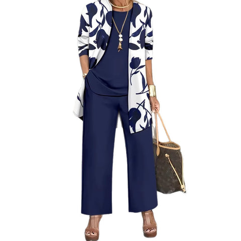 3D printed 3-piece set top vest trousers m302613