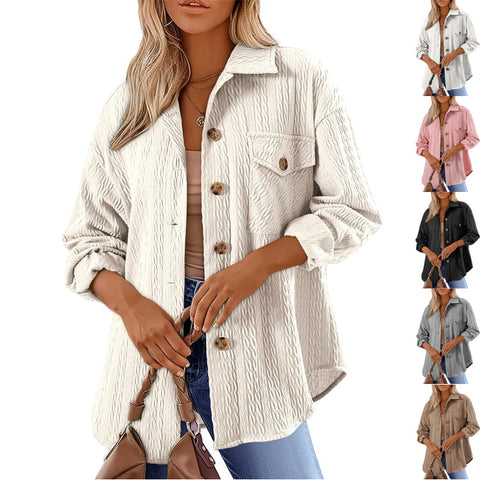 Versatile lapel shirt long sleeve lining m300555