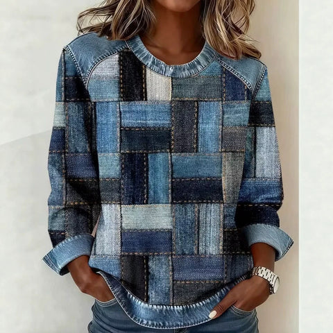 Casual Crew Neck Duck Pattern Sweater FF303438 01
