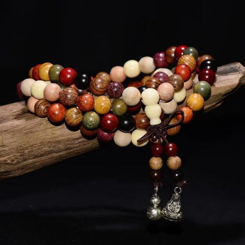 Guofeng 108 bracelets, sandalwood bead bracelets, various handheld Chinese knot rosary beads m3331293