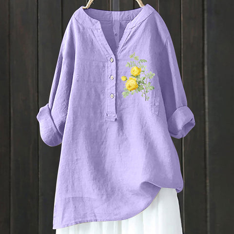 Autumn new long-sleeved comfortable printed fashion versatile shirt m301739