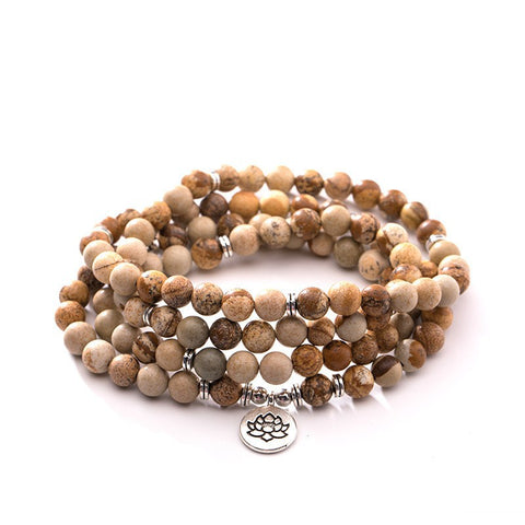 8Mm new Amazon bracelet 108 Buddha beads lotus multi-circle bracelet tree of life pendant item sweater chain m3331309